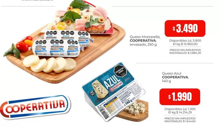 Coperativa - Queso Mozzarella Envasado