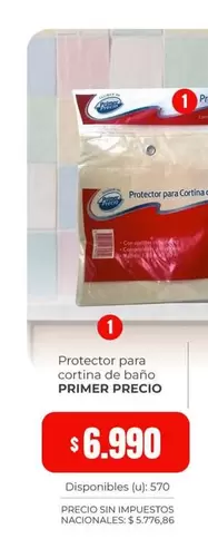 Primer - Protector para cortina de ba
uevo