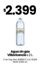 Villavicencio - Agua sin gas