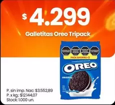Oreo - Galletitas Tripack