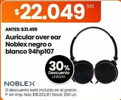 Noblex - Auricular over ear 94hp107