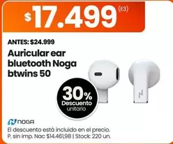 Noga - Auricular ear bluetooth btwins 50