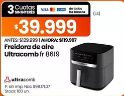 Ultracomb - Freidora de aire fr 8619