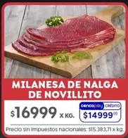 X$ - MILANESA DE NALGA DE NOVILLITO
