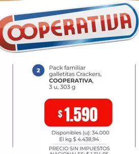Coperativa - galletitas Crackers