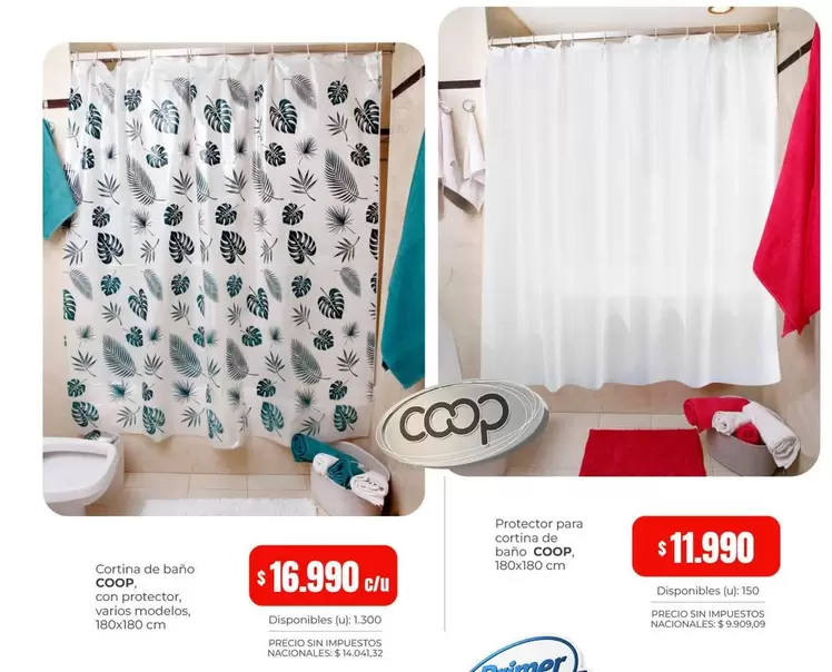 Coop - Cortina de baño