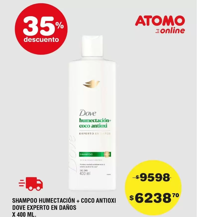 Dove - Shampoo Humectación + Coco Antiox