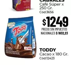 Toddy - TODDY Cacao x 180 Gr. Cód:12423