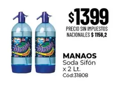 Manaos - Soda Sifón x 2 Lt. Cód:31808