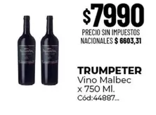 Trumpeter - Vino Malbec x 750 Ml. Cód:44887...