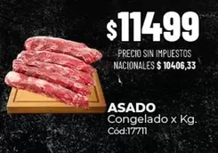 X$ - ASADO Congelado x Kg. Cód:17711