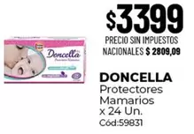 Doncella - Protectores Mamarios x 24 Un. Cód:59831
