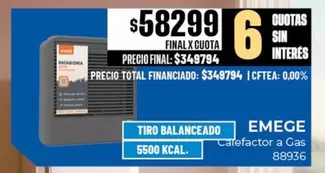 X$ - Calefactor a Gas 88936