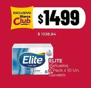 Elite - Pañuelos 6 Pack x 10 Un. Cód:49670