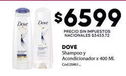 Dove - Shampoo y Acondicionador x 400 Ml. Cód:20461
