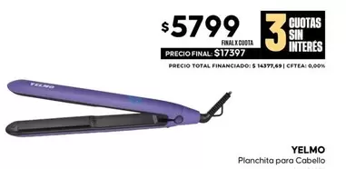 Yelmo - Planchita para Cabello