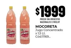 Mocoreta - Jugo Concentrado C
x 1,5 Lt. C
11169