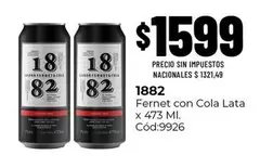 1882 - Fernet con Cola Lata x 473 Ml. Cód:9926