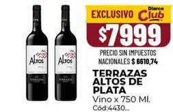 X$ - TERRAZAS ALTOS DE PLATA Vino