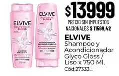 Elvive - Shampoo y Acondicionador Glyco Gloss / Liso