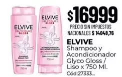 Elvive - Shampoo y Acondicionador Glyco Gloss / Liso