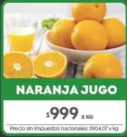 X$ - NARANJA JUGO