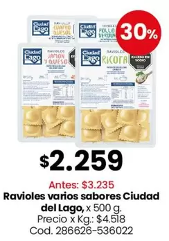 Ciudad del Lago - Ravioles varios sabores
