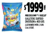 Diversion - GALLETITAS SURTIDO DIVERSION x 400 GRS Cód. 81387