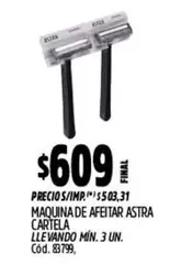 MAQUINA DE AFEITAR CARTELA