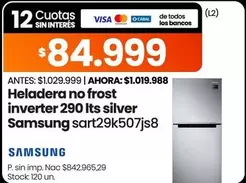 Samsung - Heladera no frost inverter 290 Its silver sart29k507js8