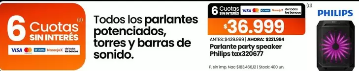 Philips - Parlante party speaker