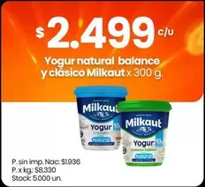 Milkaut - Yogur natural balance y clásico