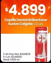 Colgate - Cepillo Dental Brillantstar Suave