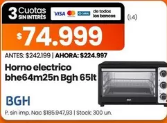 BGH - Horno electrico bhe64m25n