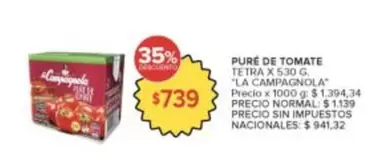 La Campagnola - PURE DE TOMATE TETRA