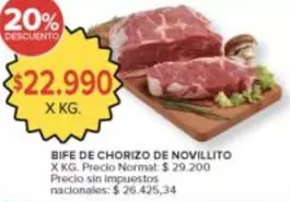 X$ - BIFE DE CHORIZO DE NOVILLITO