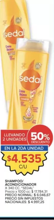 Sedal - SHAMPOO ACONDICIONADOR