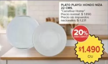 Carrefour home - PLATO PLAYO/ HONDO