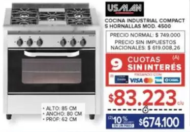 COCINA INDUSTRIAL COMPACT 5 HORNNALAS MOD. 4500