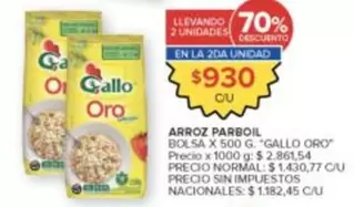 Gallo Oro - ARROZ PARBOIL