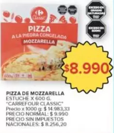 X$ - PIZZA A LA PIEDRA CONGELADA MOZZARELLA