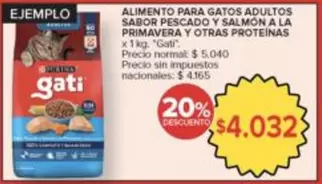 Gati - ALIMENTO PARA GATOS ADULTOS SABOR PESCADO Y SALMÓN A LA PRIMAVERA Y OTRAS PROTEÍNAS