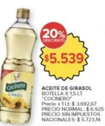 Cocinero - Aceite de Girasol