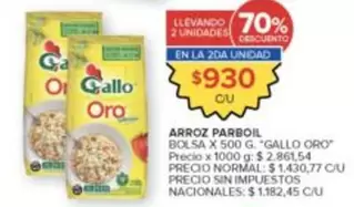 Gallo Oro - ARROZ PARBOIL