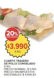 X$ - CUARTO TRASERO DE POLLO CONGELADO