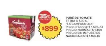 La Campagnola - PURE DE TOMATE TETRA
