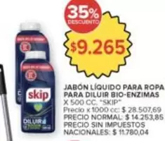Skip - JABÓN LÍQUIDO PARA ROPA PARA DILUIR BIO-ENZIMAS