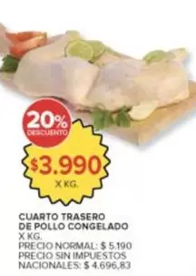 CUARTO TRASERO DE POLLO CONGELADO