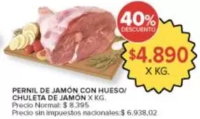 X$ - PERNIL DE JAMÓN CON HUESO/ CHULETA DE JAMÓN