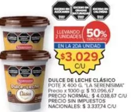 La Serenísima - DULCE DE LECHE CLÁSICO